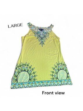INC International Concepts Sleeveless Printed Tunic large summer, casual